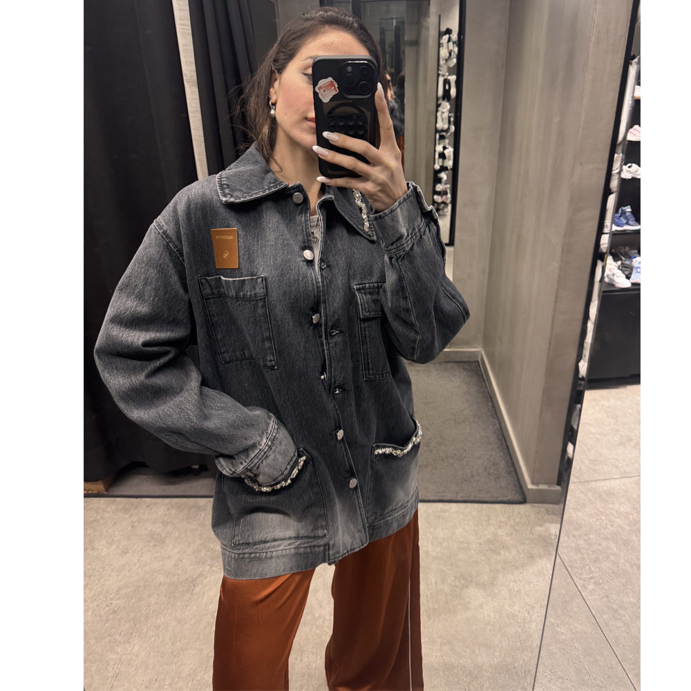 MILKWHITE Denim jacket Γυναικείο Μπουφάν Τζιν - 5