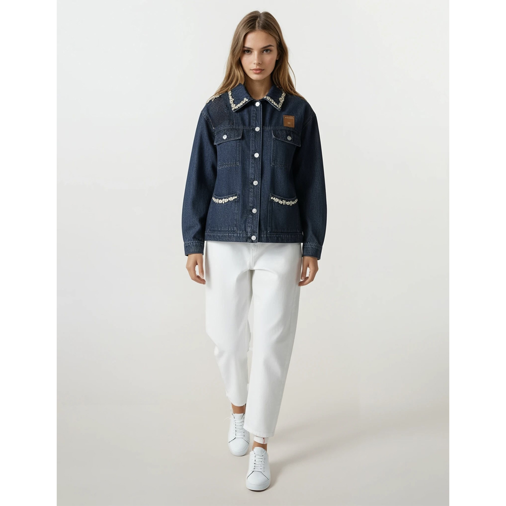 MILKWHITE Denim jacket Γυναικείο Μπουφάν Τζιν - 2