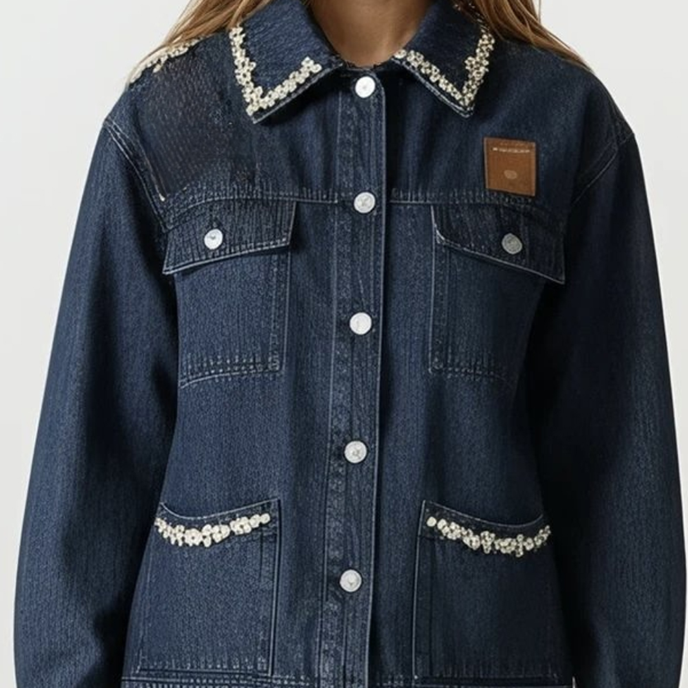 MILKWHITE Denim jacket Γυναικείο Μπουφάν Τζιν - 3