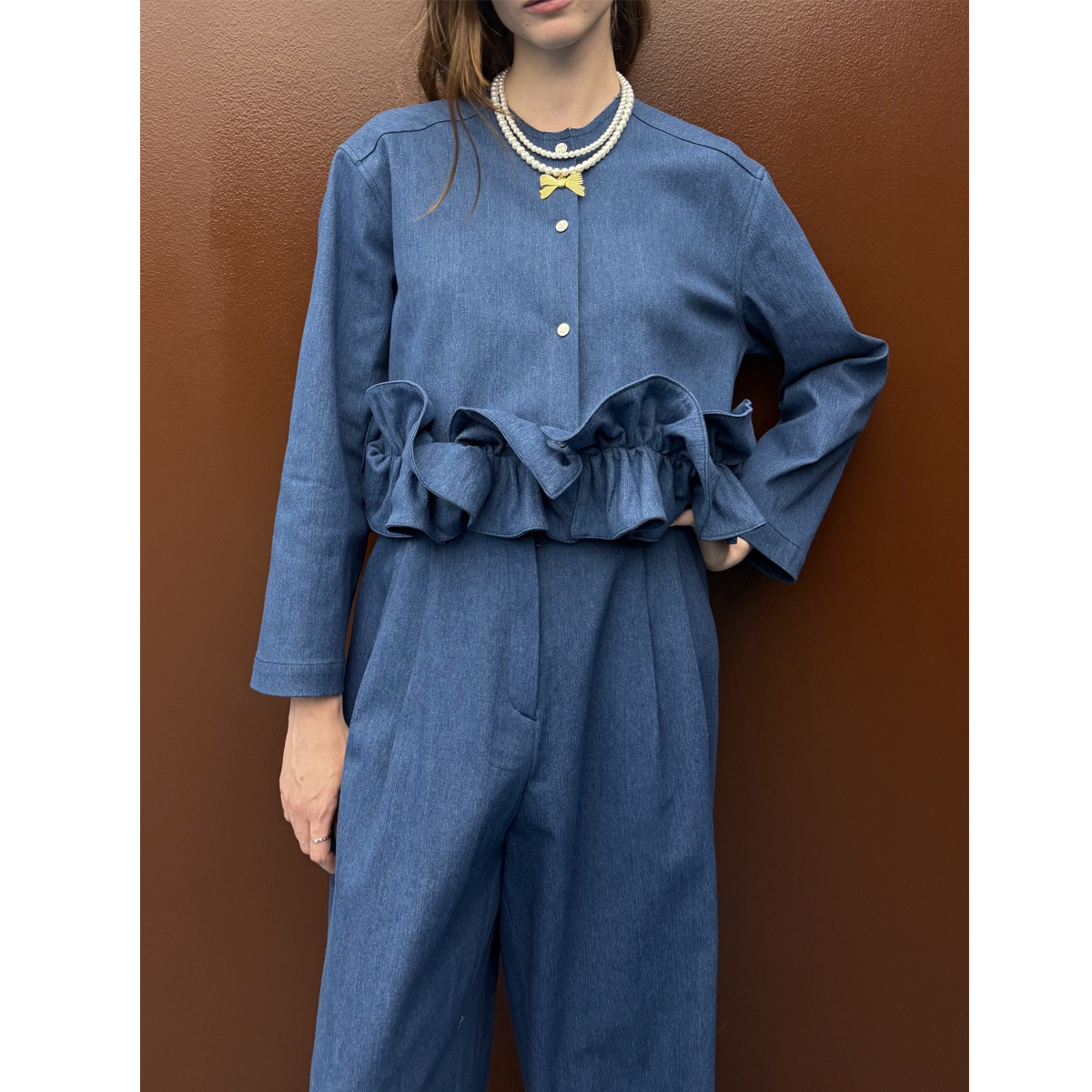 MILKWHITE Jean Jacket Γυναικείο Μπουφάν Τζιν - 2