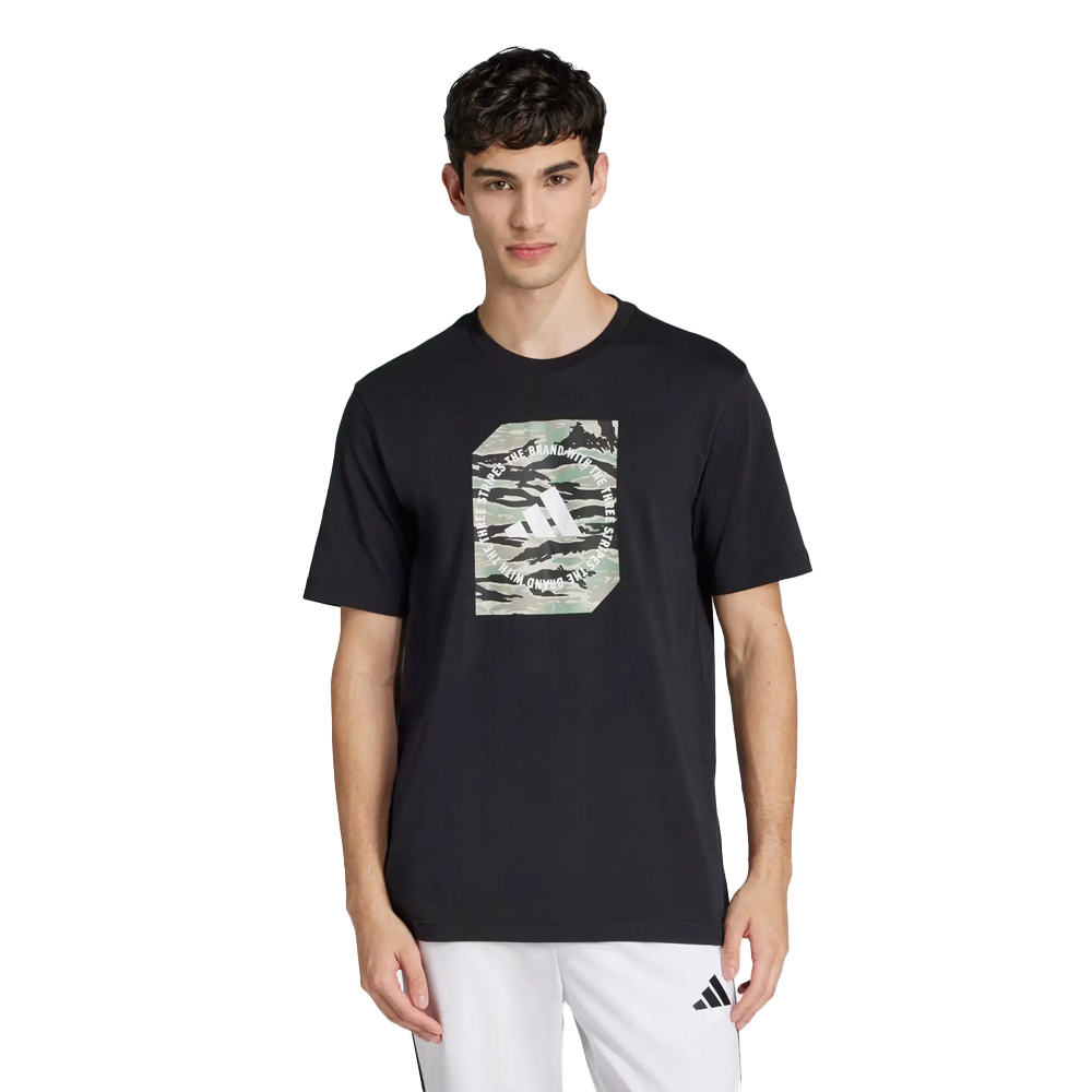ADIDAS Camo Shape Graphic Tee Ανδρικό T-Shirt - Μαύρο