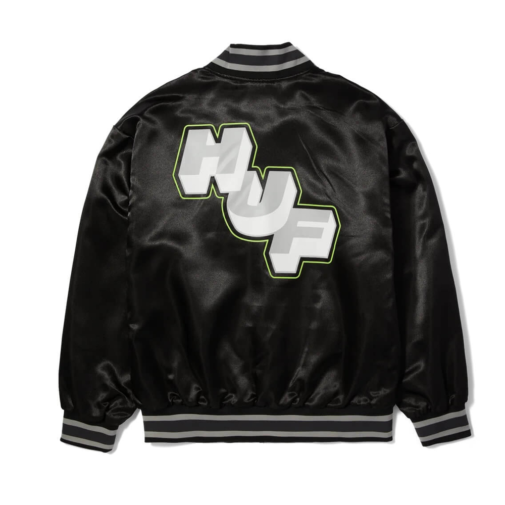 HUF Galactic Stack Baseball Jacket Unisex Μπουφάν - 2