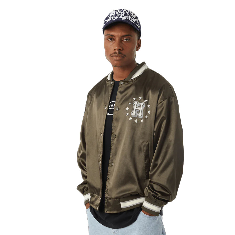 HUF Galactic Stack Baseball Jacket Unisex Μπουφάν - 4