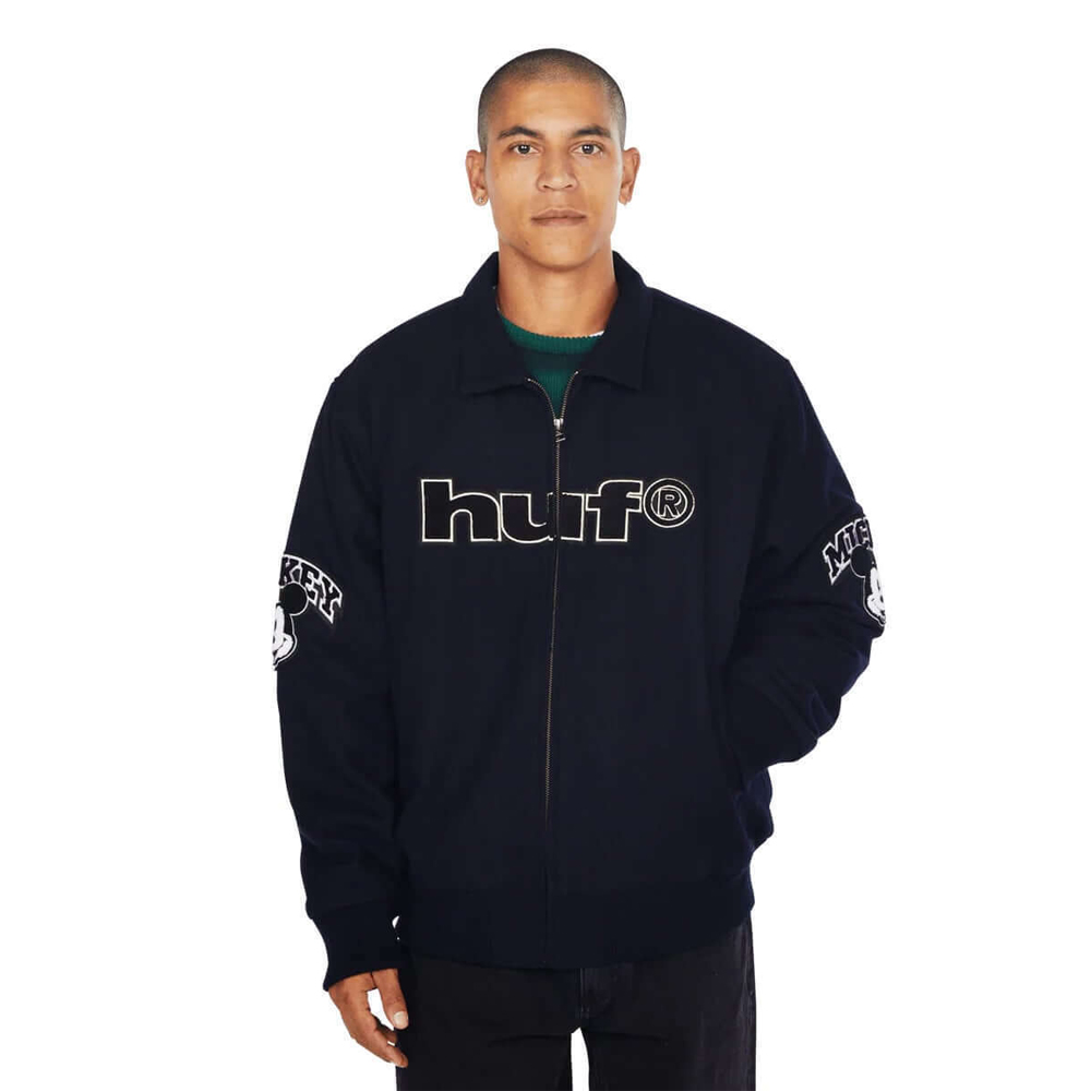 HUF Mickey Worldwide Tour Varsity Jacket Ανδρικό Μπουφάν - Μπλε