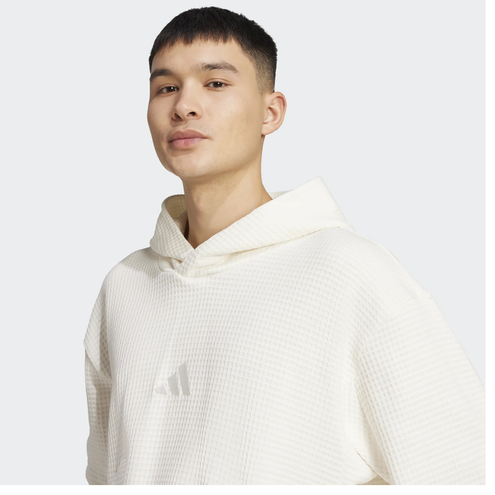  ADIDAS All SZN Waffle Knit Hoodie Ανδρικό Φούτερ Με Κουκούλα - 5