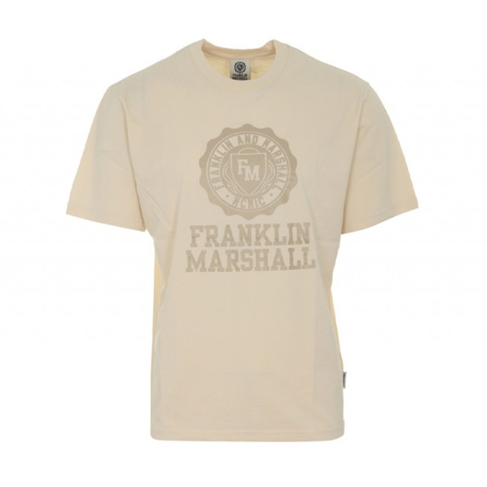 FRANKLIN & MARSHALL Ανδρικό T-Shirt - Κρεμ