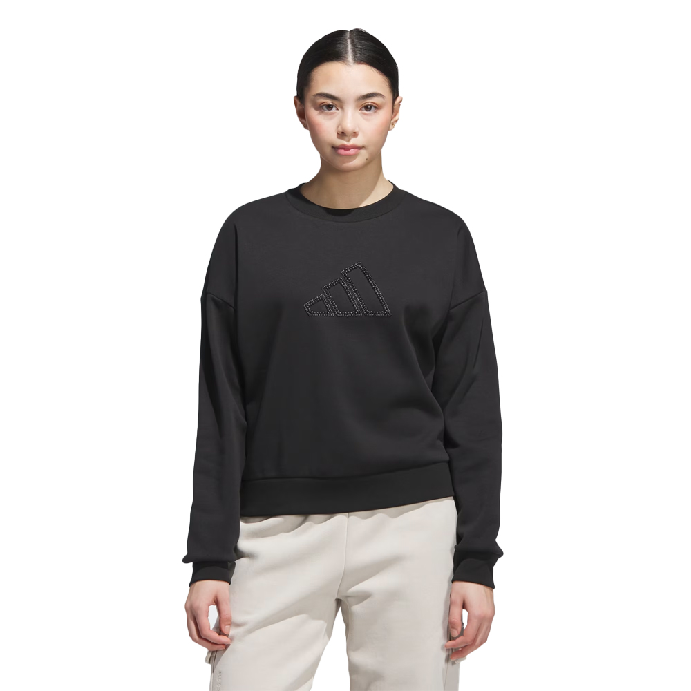 ADIDAS Seasonal Essentials Pearls Graphic Sweatshirt Γυναικείο Φούτερ  - Μαύρο