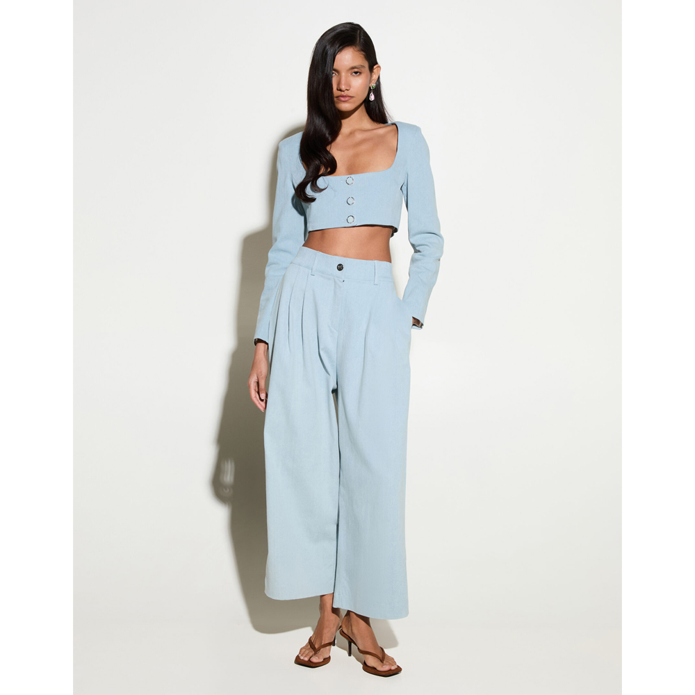 MILKWHITE Crop Square Top Γυναικείο Τοπ - 2