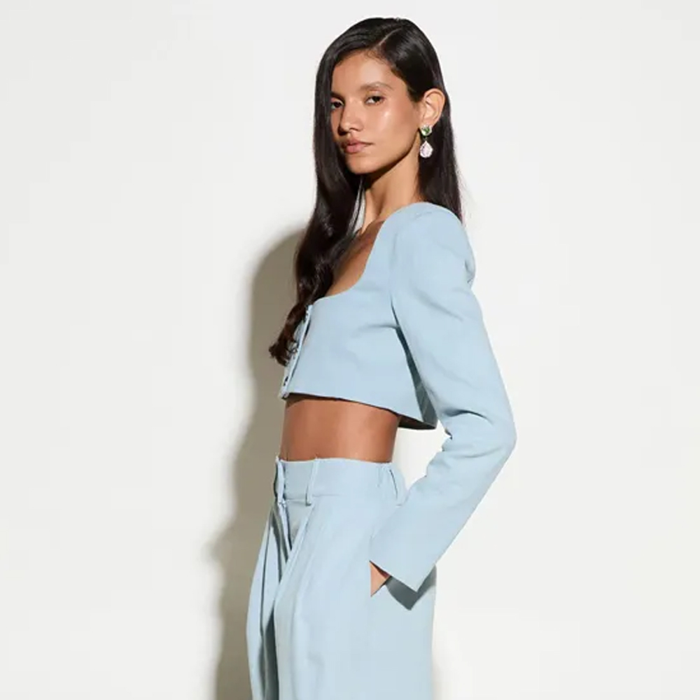 MILKWHITE Crop Square Top Γυναικείο Τοπ - 3