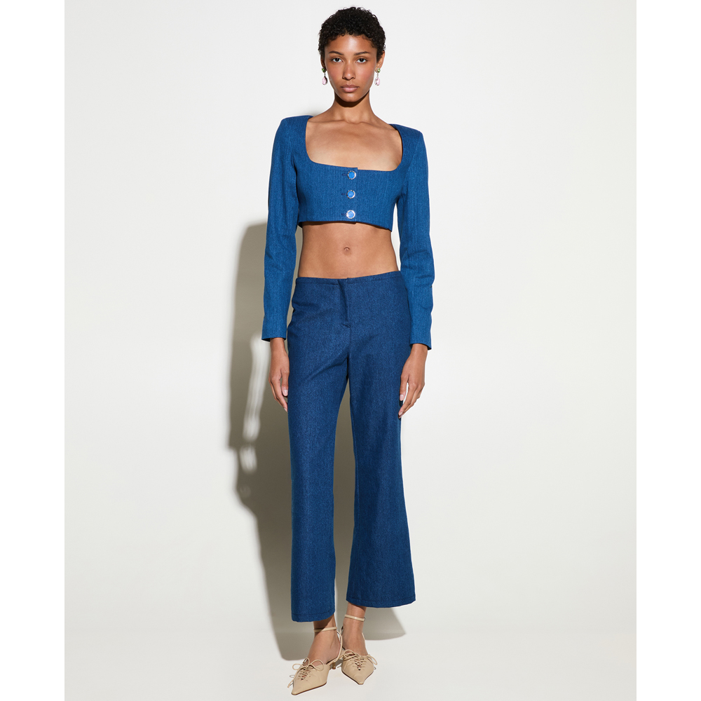 MILKWHITE Crop Square Top Γυναικείο Τοπ - 2