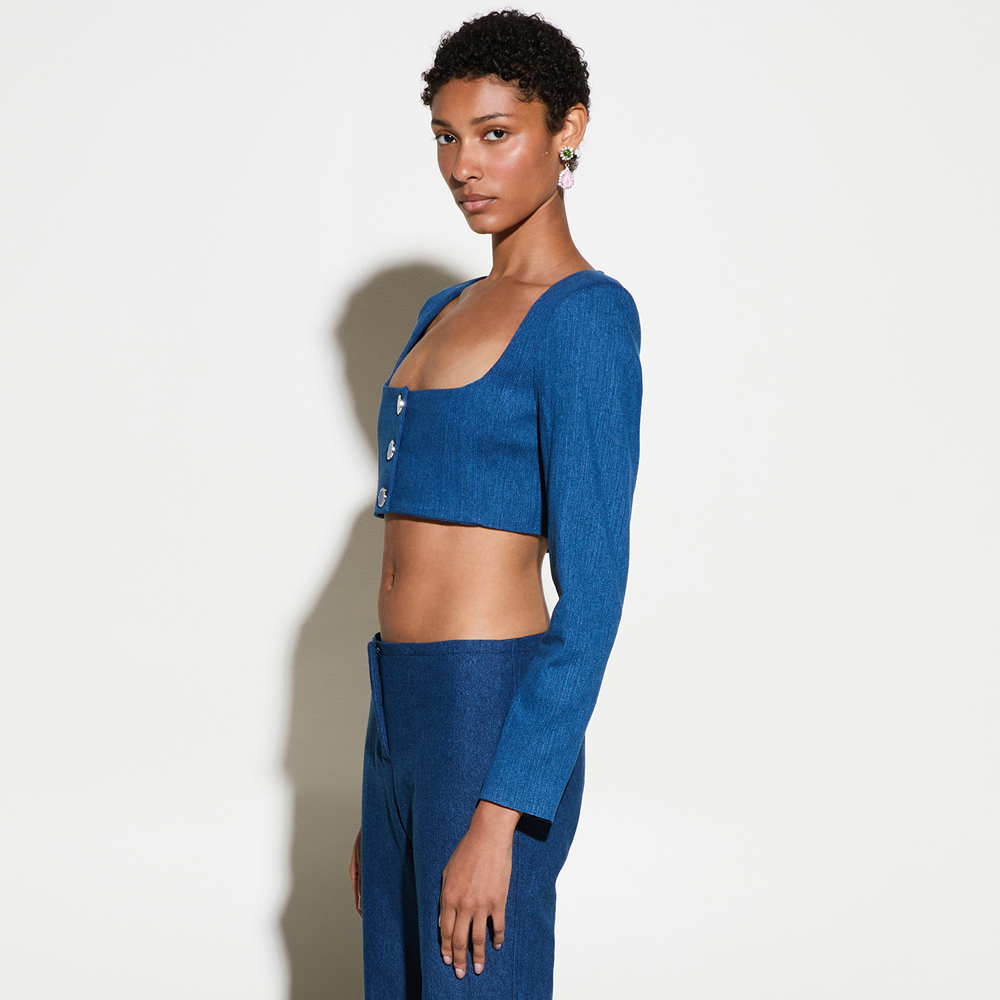 MILKWHITE Crop Square Top Γυναικείο Τοπ - 3