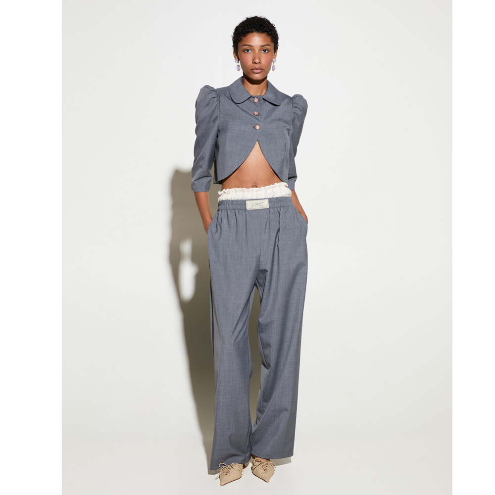 MILKWHITE Crop Blazer Γυναικείο Κροπ Σακάκι - 3