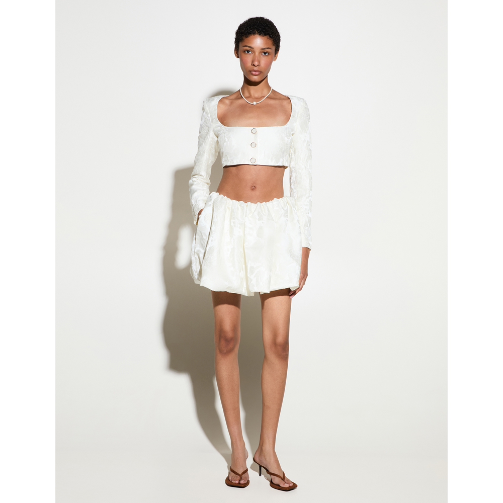 MILKWHITE Crop Square Top Γυναικείο Τοπ - 3
