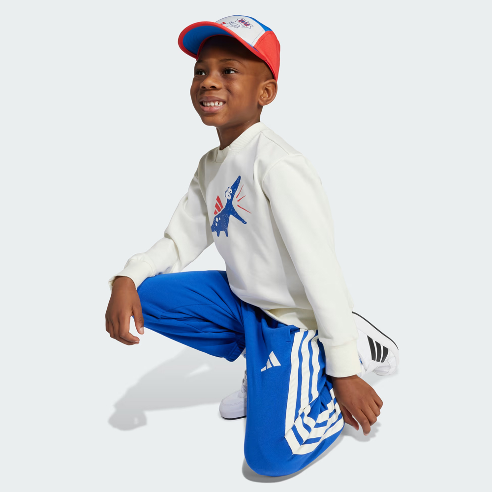 ADIDAS Little Kids Seasonal Essentials Adiraptor Fleece Jogger Set Παιδικό Σετ Φόρμας - 4