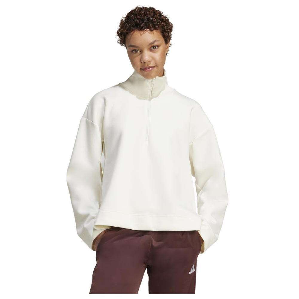 ADIDAS All SZN Soft Lux 1/4-Zip Sweatshirt Γυναικείο Φούτερ - Λευκό