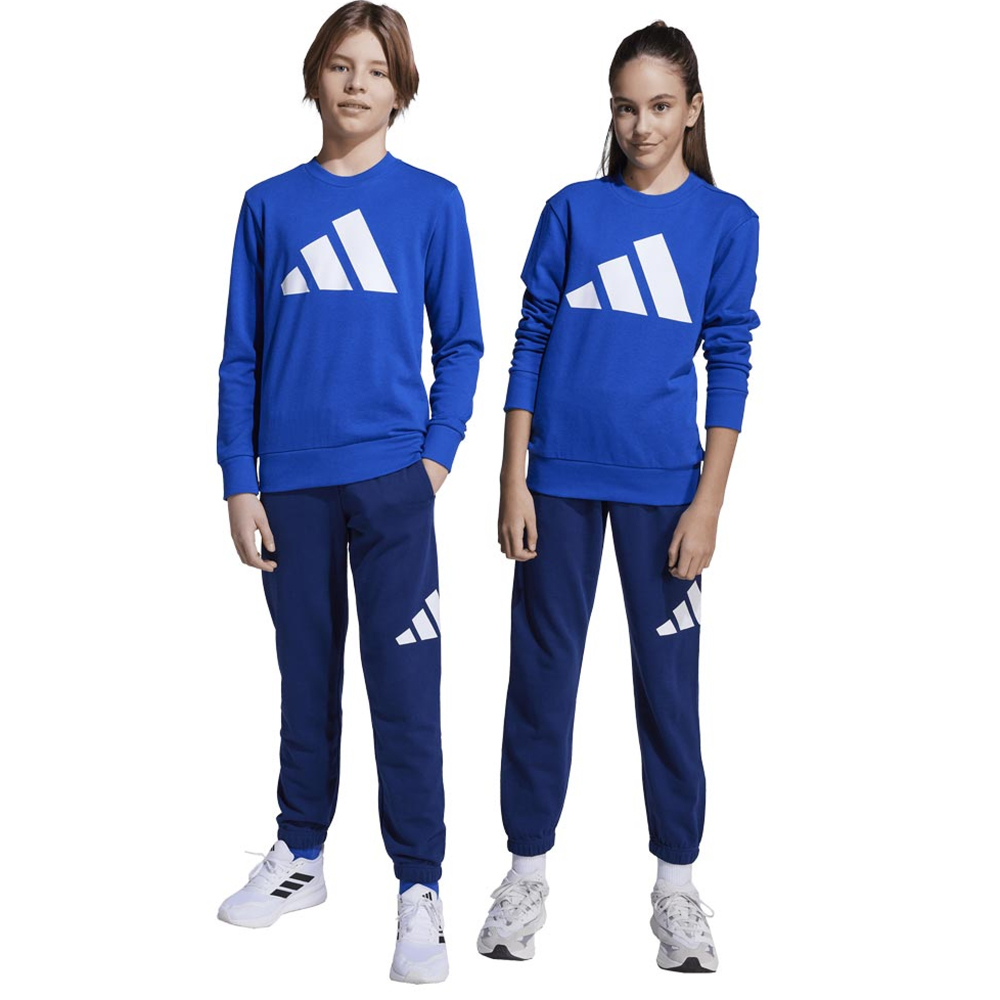 ADIDAS Junior Big Logo French Terry Joggers Set Παιδικό Σετ Φόρμας - Μπλε