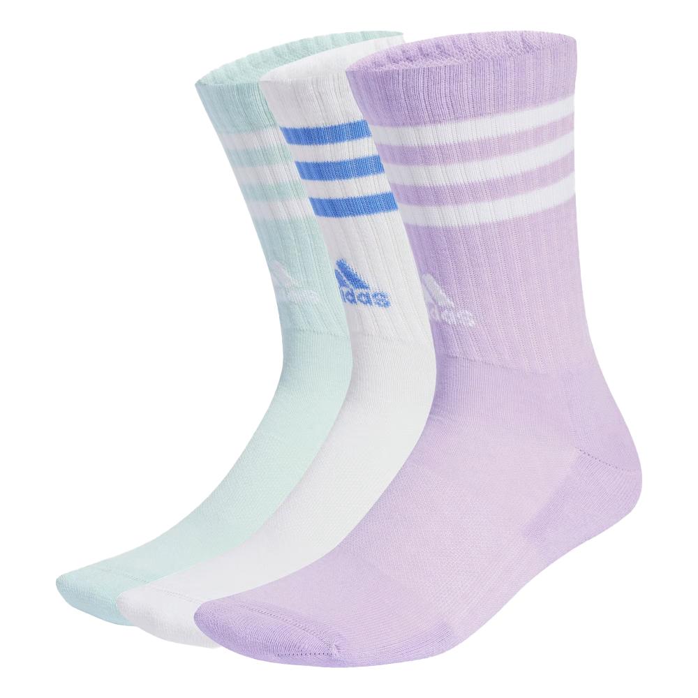 ADIDAS 3-Stripes Cushioned Crew Socks 3 Pairs Unisex Κάλτσες 3 Ζεύγη - Multi