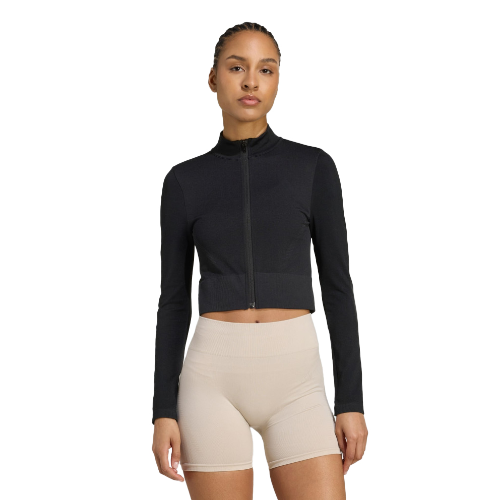 ADIDAS Workout Essentials Knit Jacket Γυναικεία Ζακέτα - Μαύρο