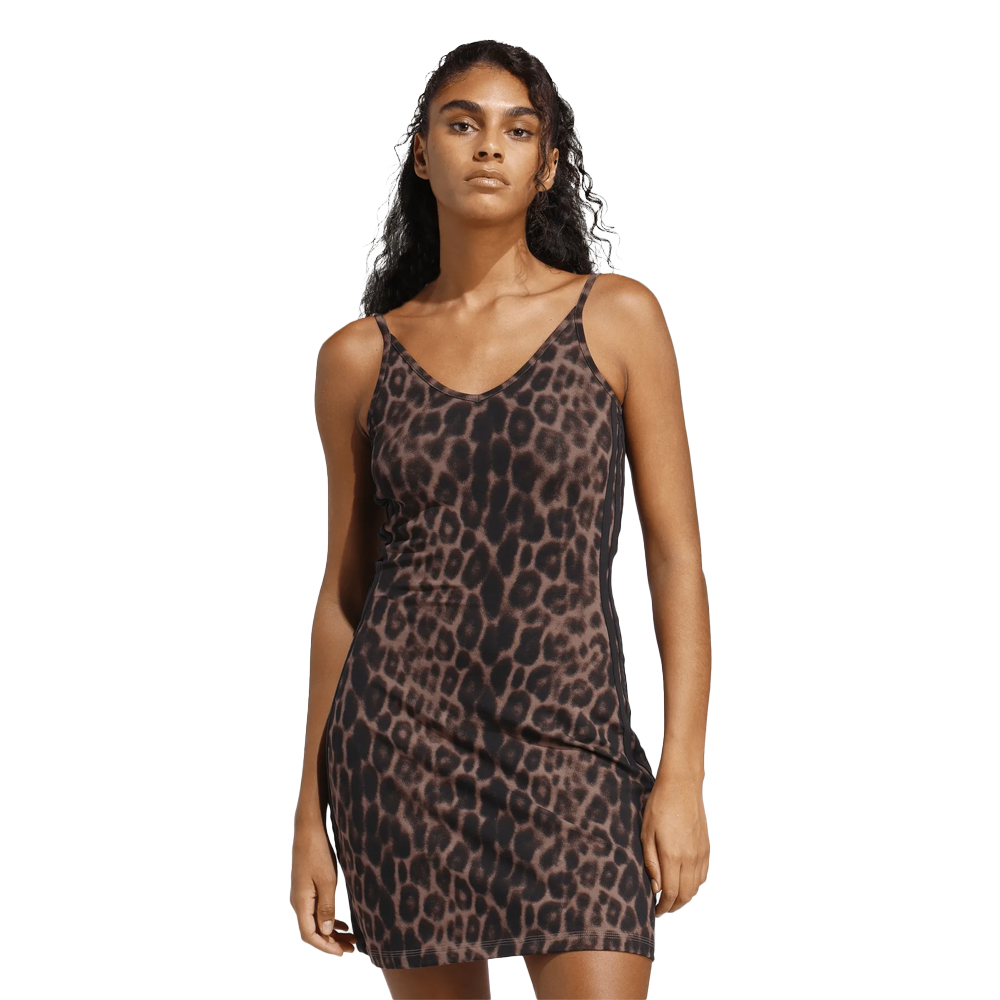 ADIDAS 3-Stripes Dress Γυναικείο Αθλητικό  Φόρεμα Μίνι - Καφέ