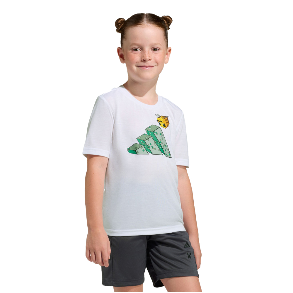 ADIDAS Minecraft Training Set Παιδικό Σετ Σορτς - Μπλούζα - Λευκό