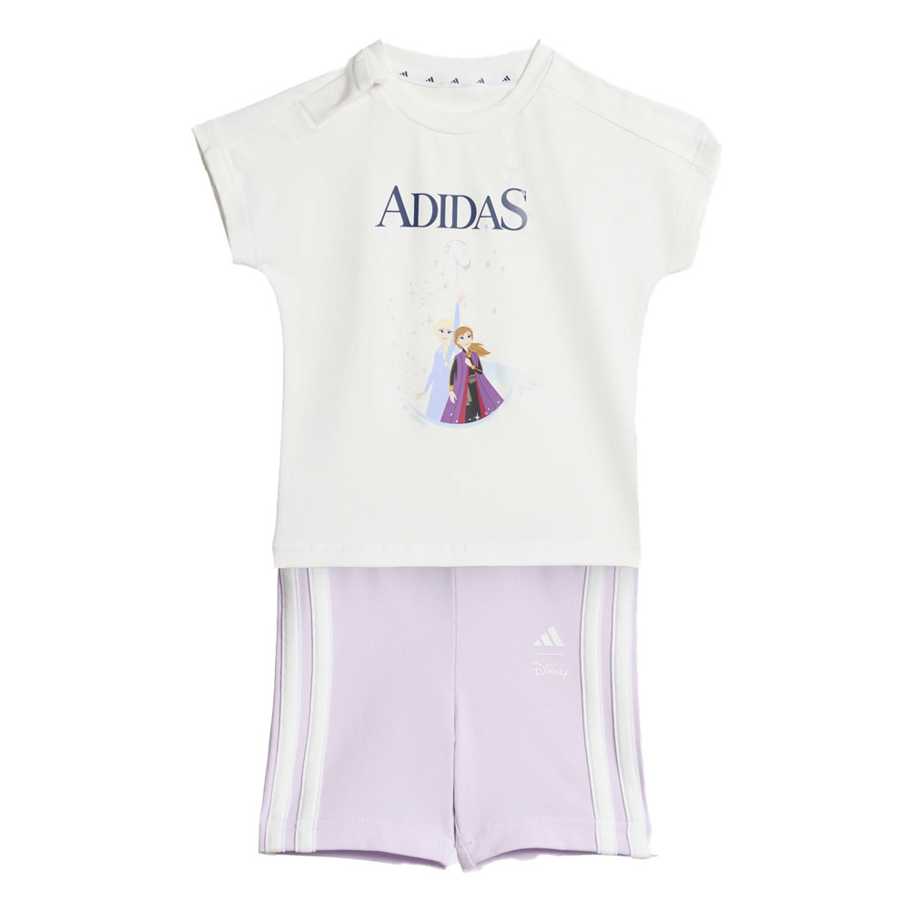 ADIDAS Disney Frozen T-Shirt Set Βρεφικό/Παιδικό Σετ Κολάν - Μπλούζα - Λευκό