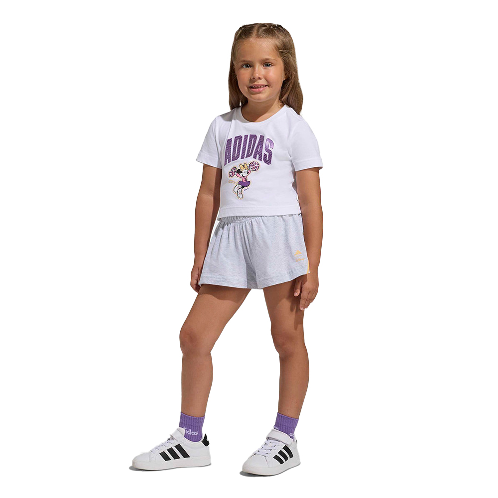 ADIDAS Disney Minnie Mouse T-Shirt Παιδικό Σετ Σορτς - Μπλούζα - Λευκό