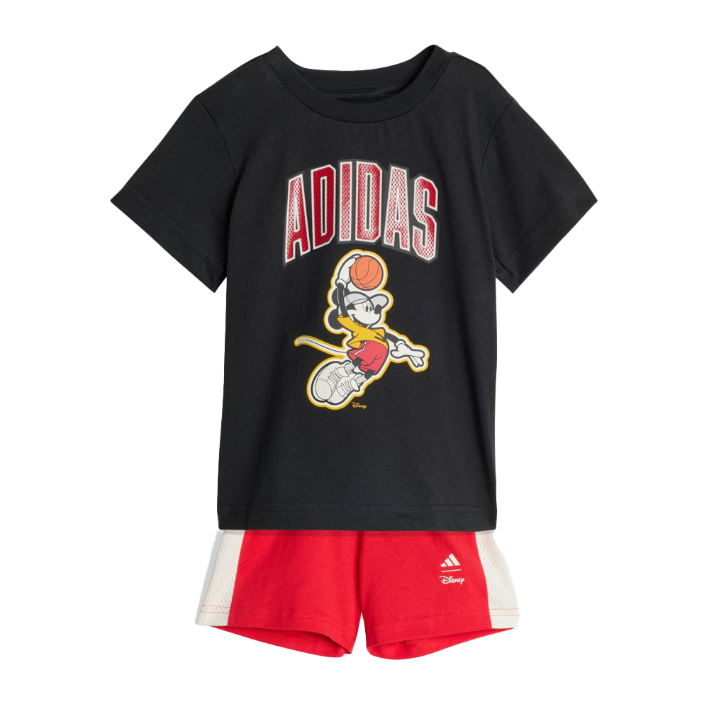 ADIDAS Disney Mickey Mouse Τ-Shirt Βρεφικό Σετ Σορτς - Μπλούζα - Μαύρο