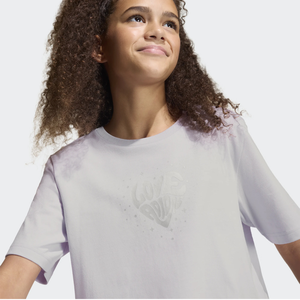 ADIDAS Everyday Glam Cropped Graphic T-Shirt Παιδικό T-Shirt - 3