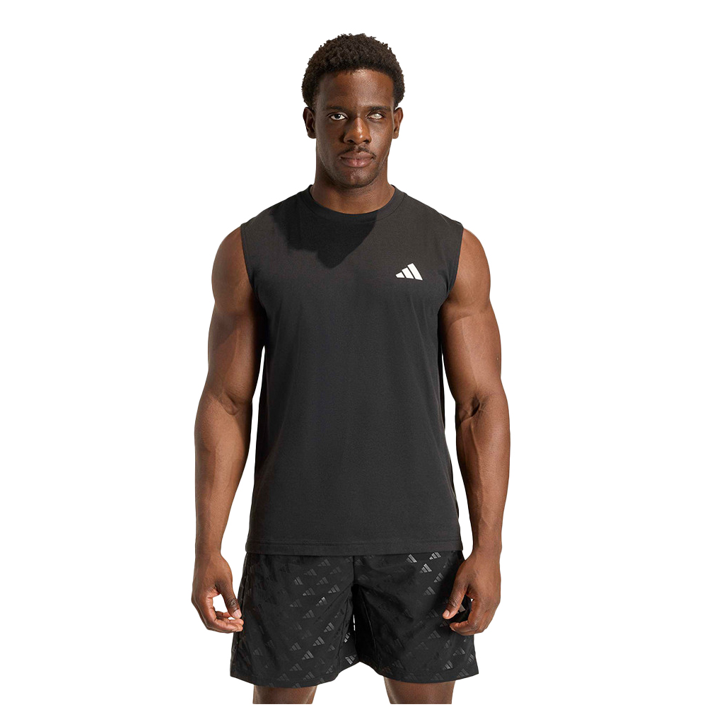 ADIDAS Workout Essentials Feelready T-shirt Ανδρική Αμάνικη Μπλούζα - Μαύρο