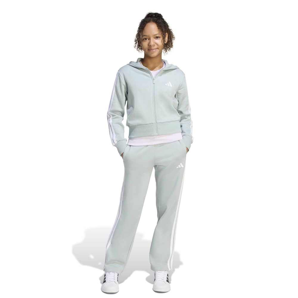 ADIDAS 3-Stripes Fleece Tracksuit Παιδικό Σετ Φόρμας - Πράσινο