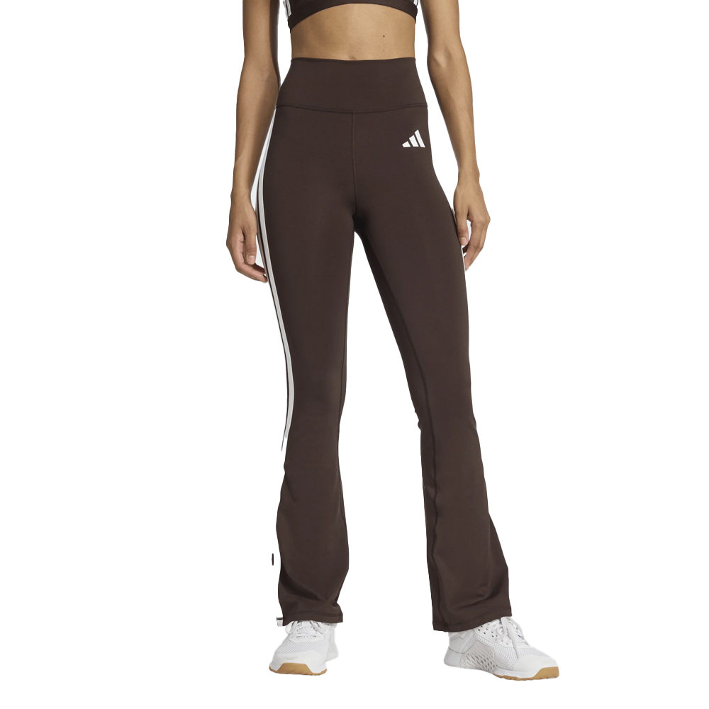 ADIDAS Optime Essentials 3- Stripes Flare Leggings Γυναικείο Κολάν - Καφέ