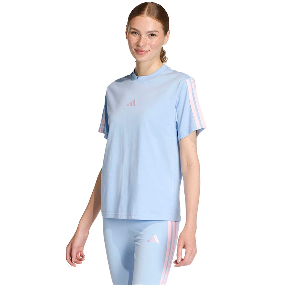 ADIDAS Essentials 3-stripes Tee Γυναικείο T-Shirt - Γαλάζιο