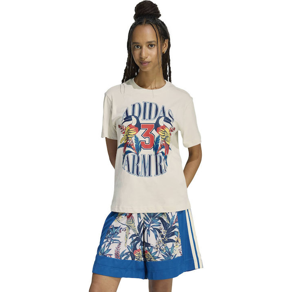 ADIDAS X Farm Rio Graphic Tee Γυναικείο T-Shirt - Μπεζ