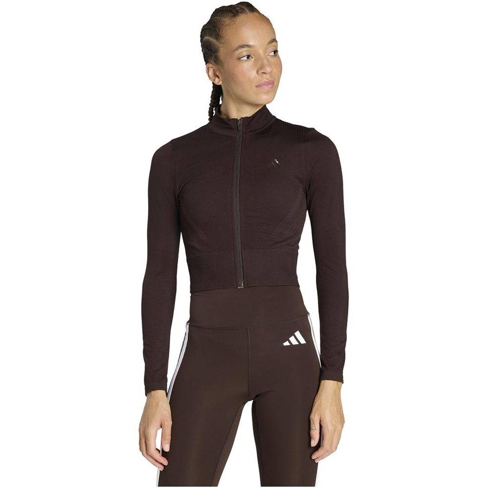 ADIDAS  Workout Essentials Knit Track Top Γυναικεία Ζακέτα - Καφέ