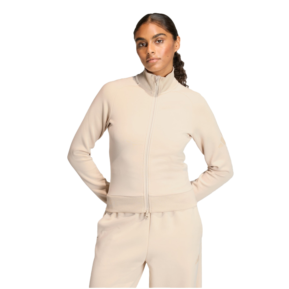 ADIDAS Soft Lux Slim Track Top Γυναικεία Ζακέτα - Μπεζ