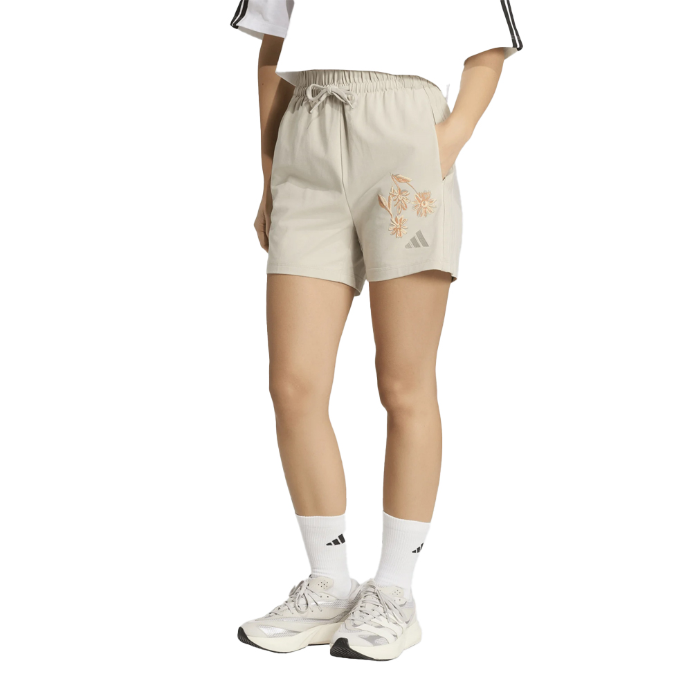 ADIDAS 3-Stripes Short Γυναικείο Αθλητικό Σορτς - Μπεζ