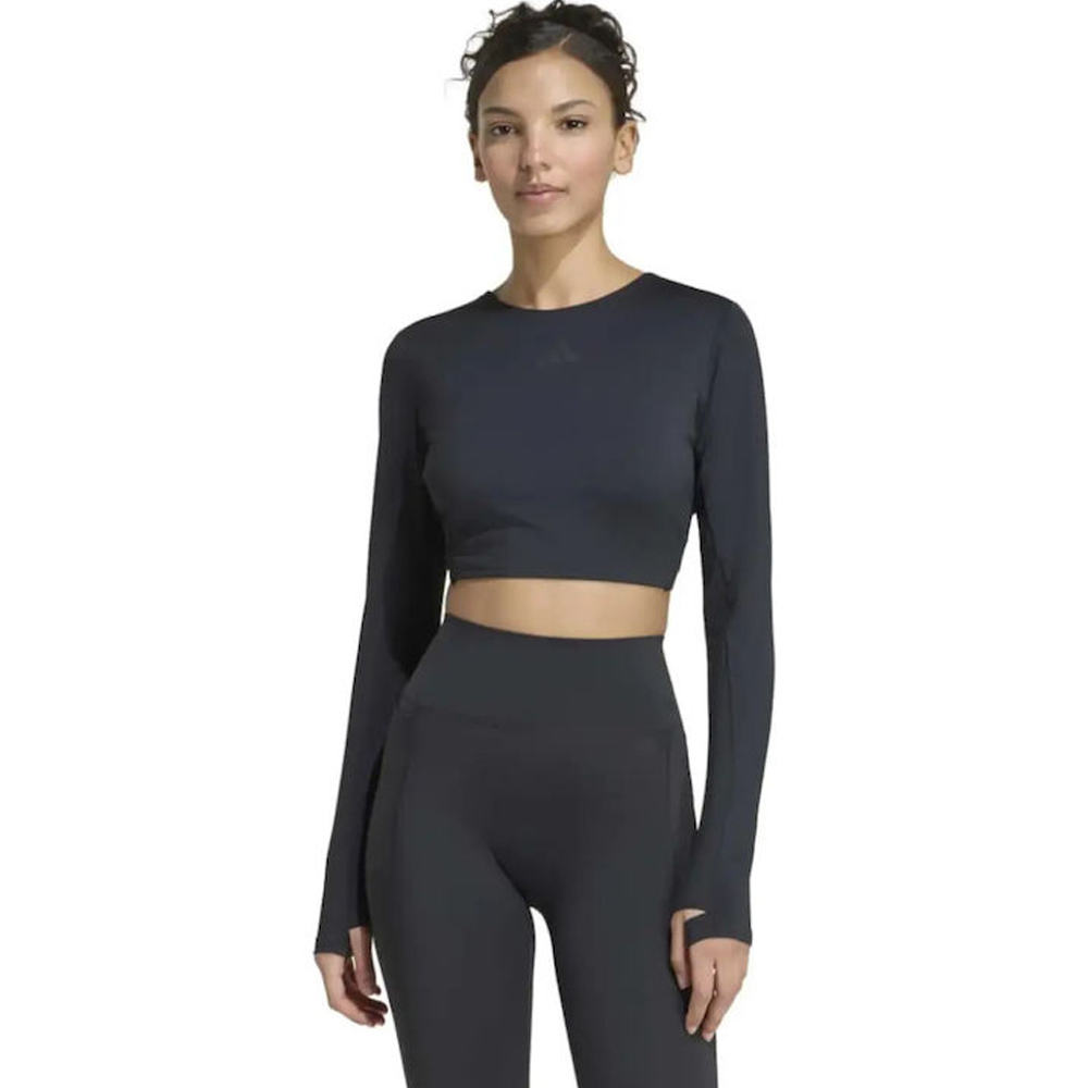 ADIDAS Twist Sleeve Long Top Γυναικείο Crop Τοπ - 3