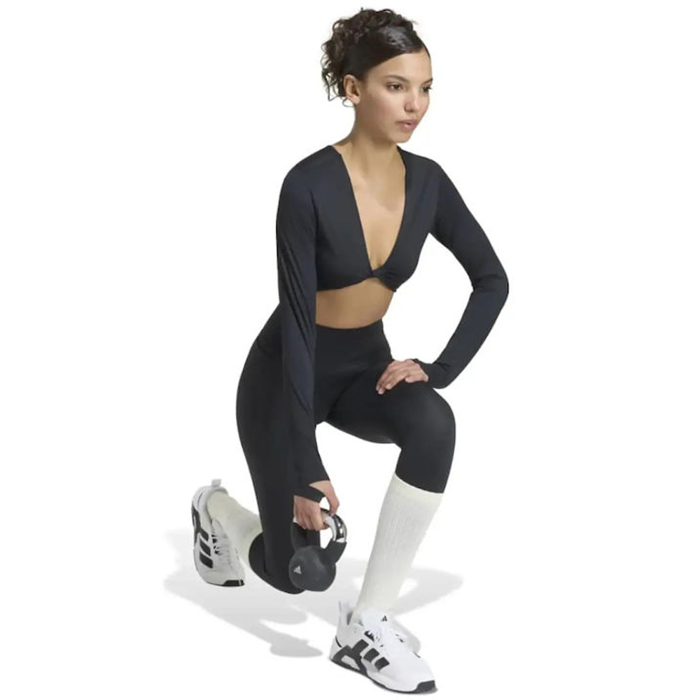 ADIDAS Twist Sleeve Long Top Γυναικείο Crop Τοπ - 5