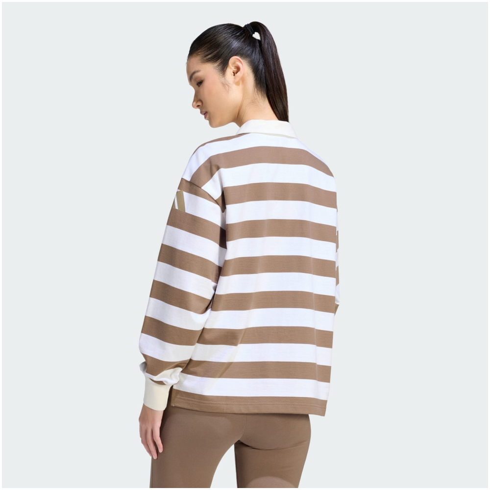 ADIDAS Essentials Contemporary French Terry Longsleeve Polo Γυναικεία Μπλούζα Πόλο - 2