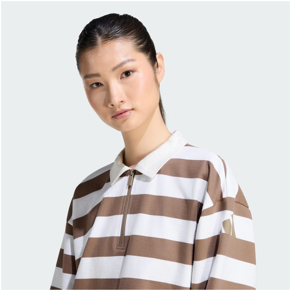 ADIDAS Essentials Contemporary French Terry Longsleeve Polo Γυναικεία Μπλούζα Πόλο - 3
