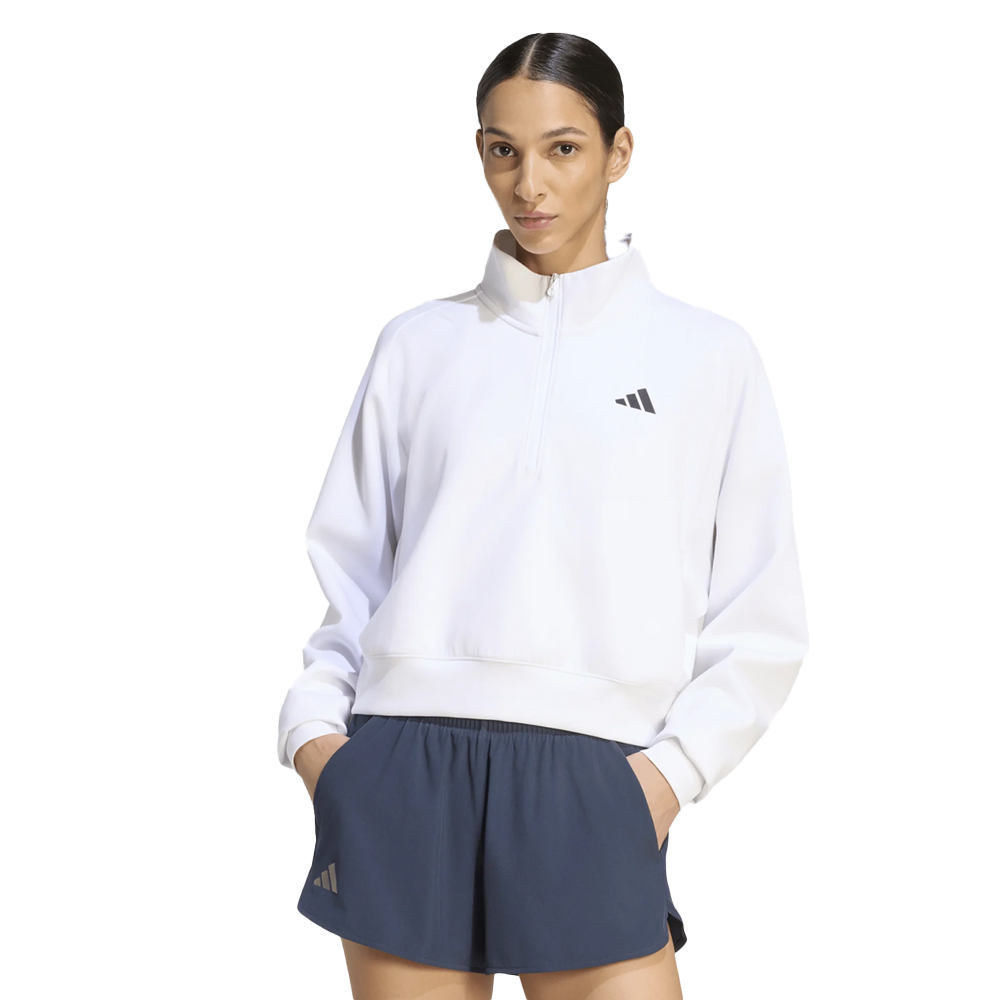 ADIDAS Cover Up Half - Zip  Γυναικείο Φούτερ - Λευκό