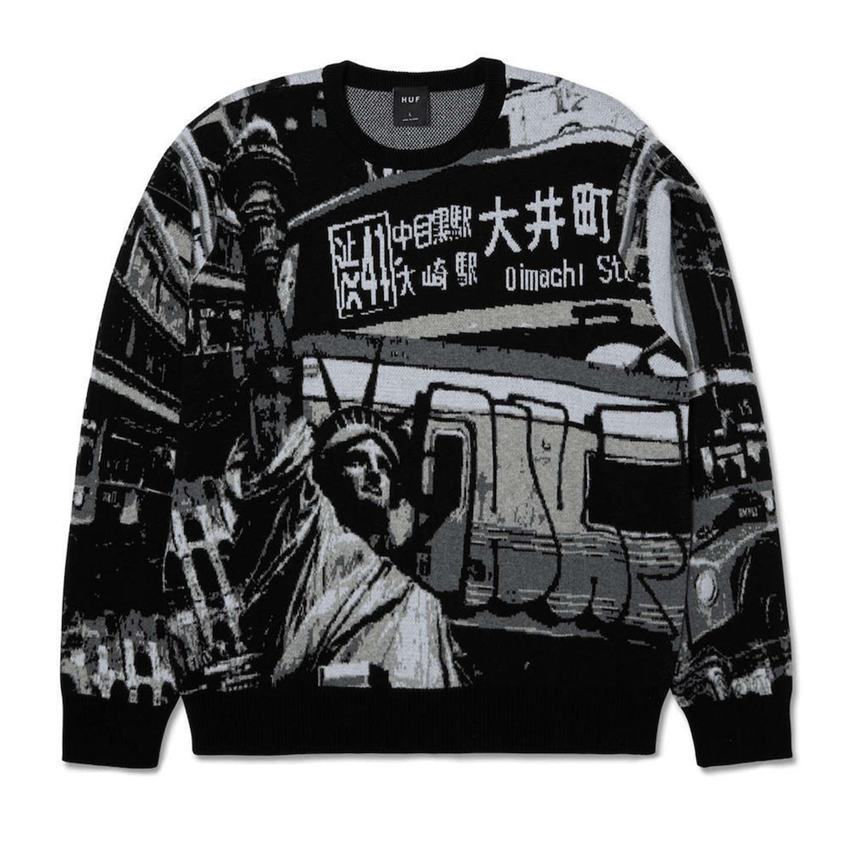 HUF Worldwide Commuter Sweater Ανδρικό Πουλόβερ - Μαύρο