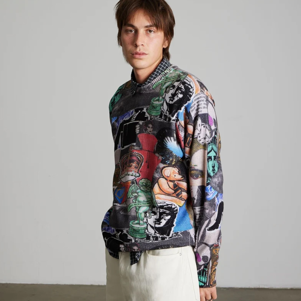HUF Boulevard Status Crewneck Sweatshirt Ανδρικό Πουλόβερ - 3