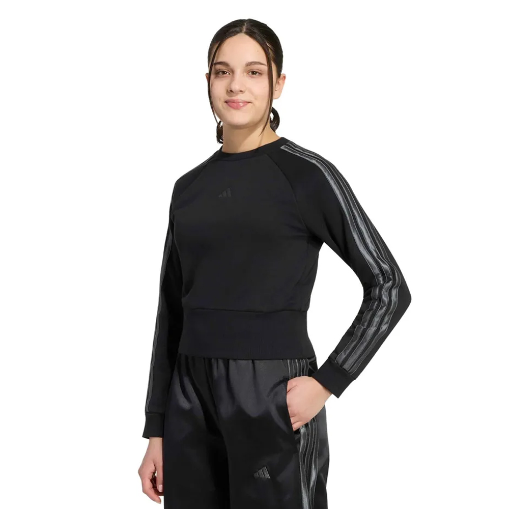 ADIDAS Satin Παιδικό Φούτερ Sweatshirt Παιδικό Φούτερ - Μαύρο