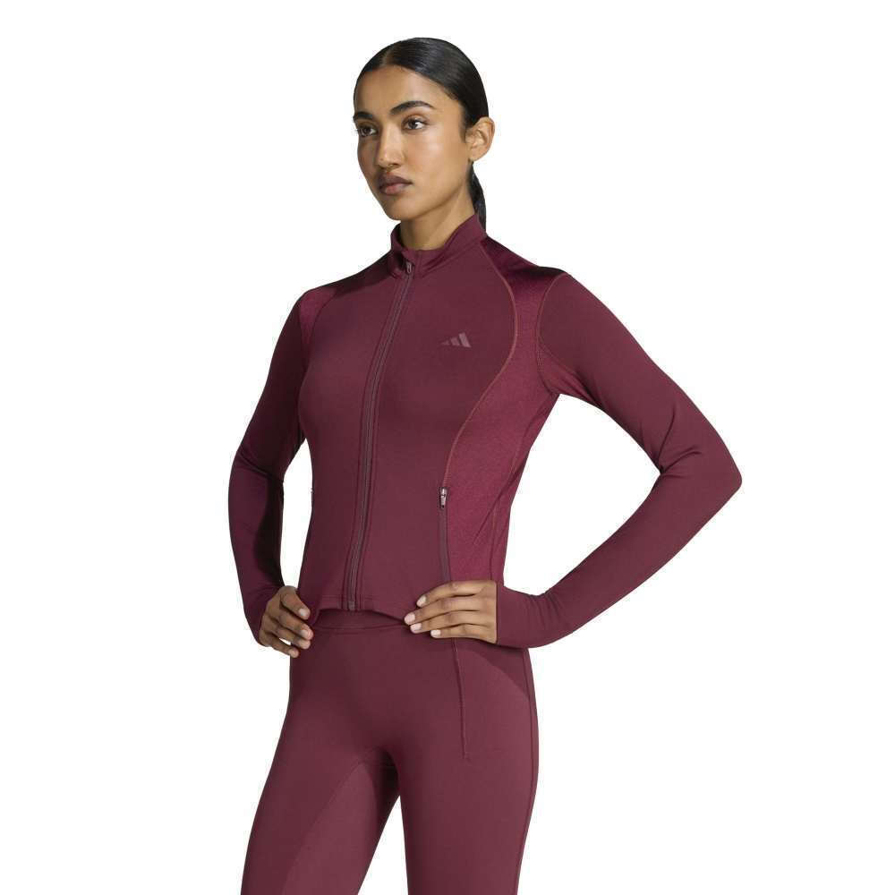 ADIDAS Primelift Essentials Workout Shine Track Top Γυναικεία Ζακέτα - Μπορντώ