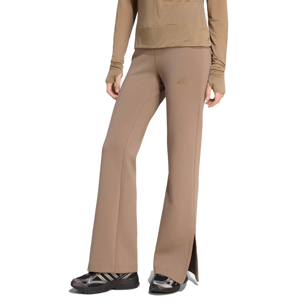 ADIDAS Soft Lux Flared Pants Γυναικείο Παντελόνι Φόρμας - Μπεζ
