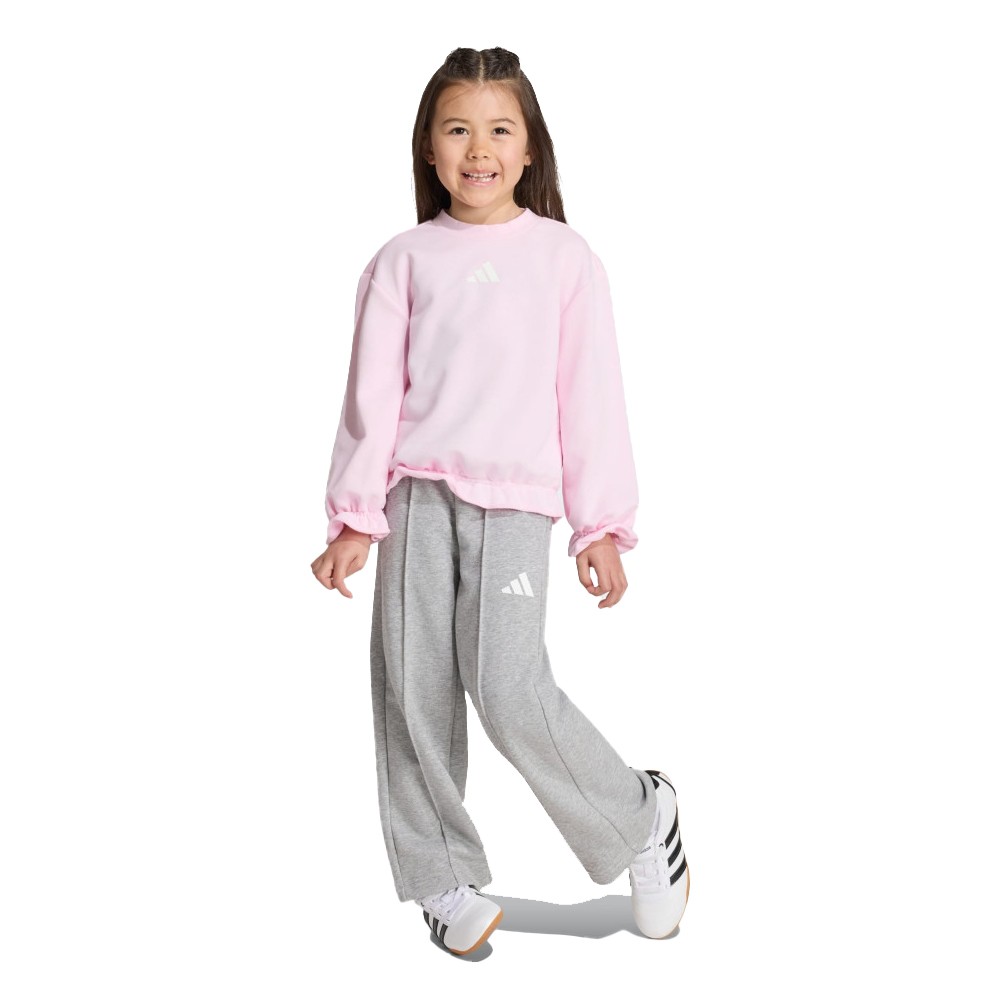 ADIDAS Sportswear Seasonals Ruffles Set Παιδικό Σετ Φόρμας - Ροζ