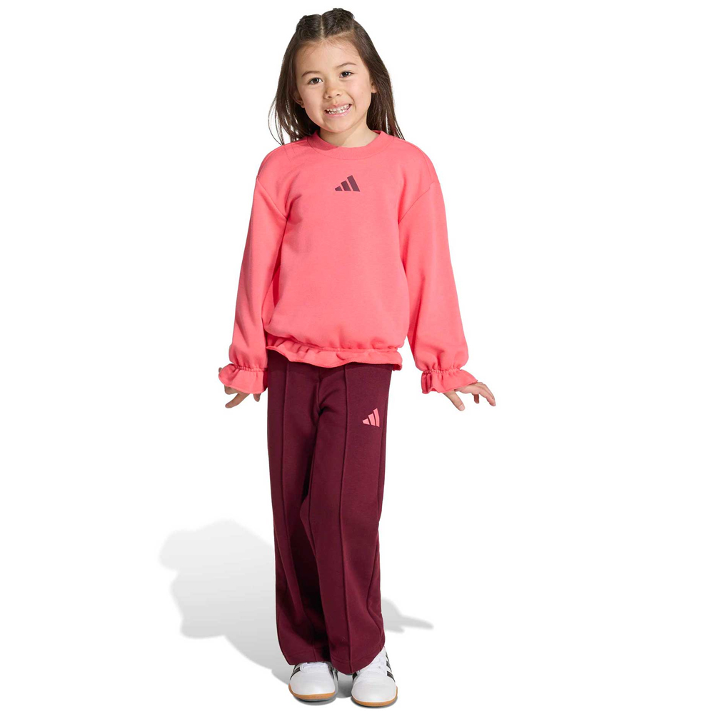 ADIDAS Little Girls Ruffles Sweatset Παιδικό Σετ Φόρμας - Multi