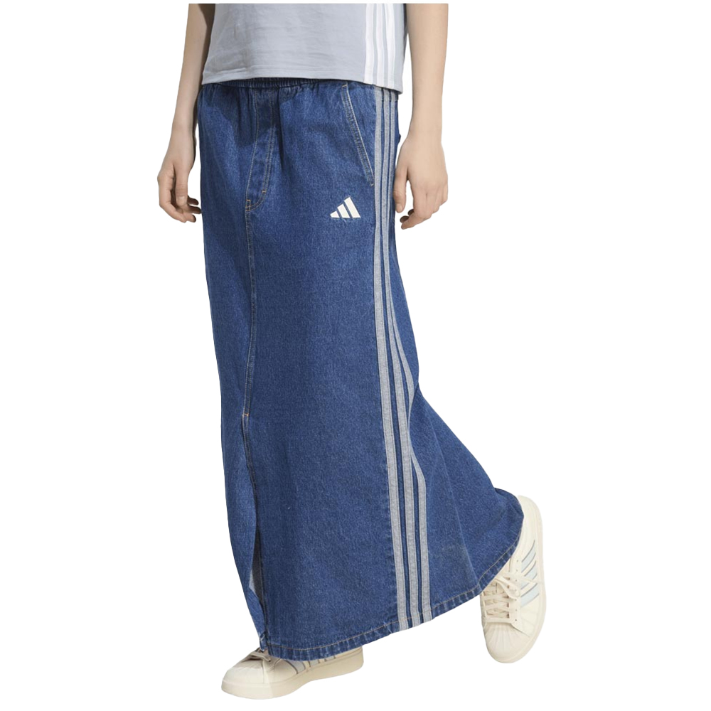 ADIDAS Stadium Washed Denim Loose Fit Skirt Γυναικείο Φούστα Τζιν - Μπλε