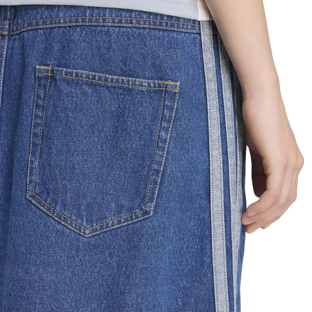 ADIDAS Stadium Washed Denim Loose Fit Skirt Γυναικείο Φούστα Τζιν - 4